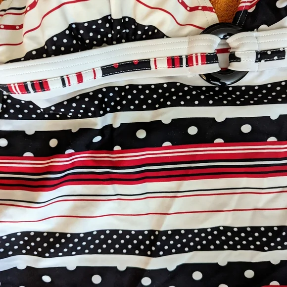 Red White+ Blue Tankini Top sz L - Picture 3 of 5